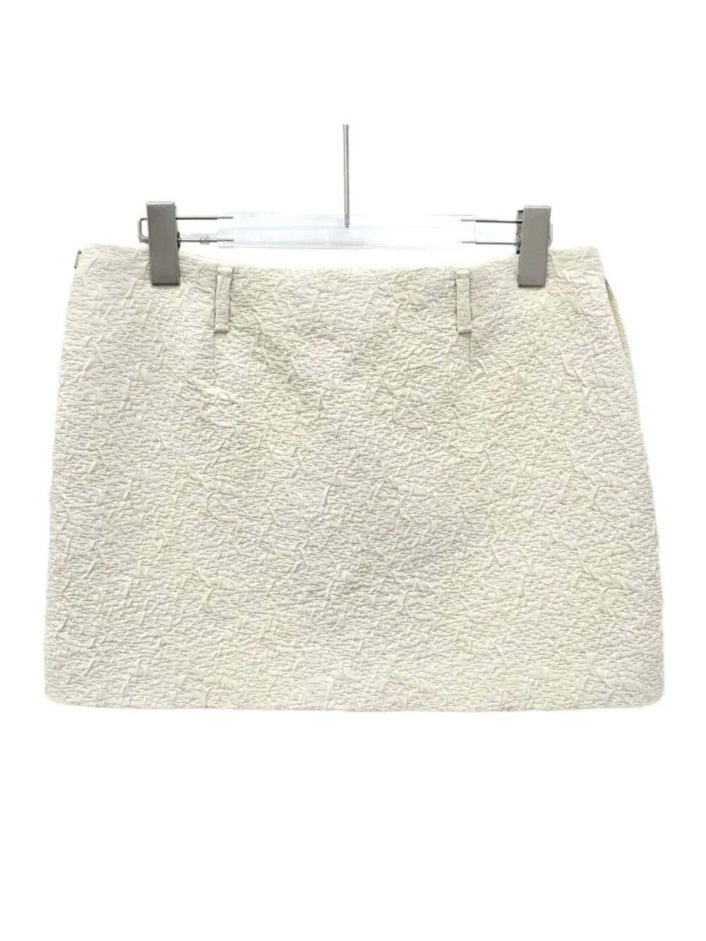 Gucci Beige Textured Low-Waist Casual Mini Skirt